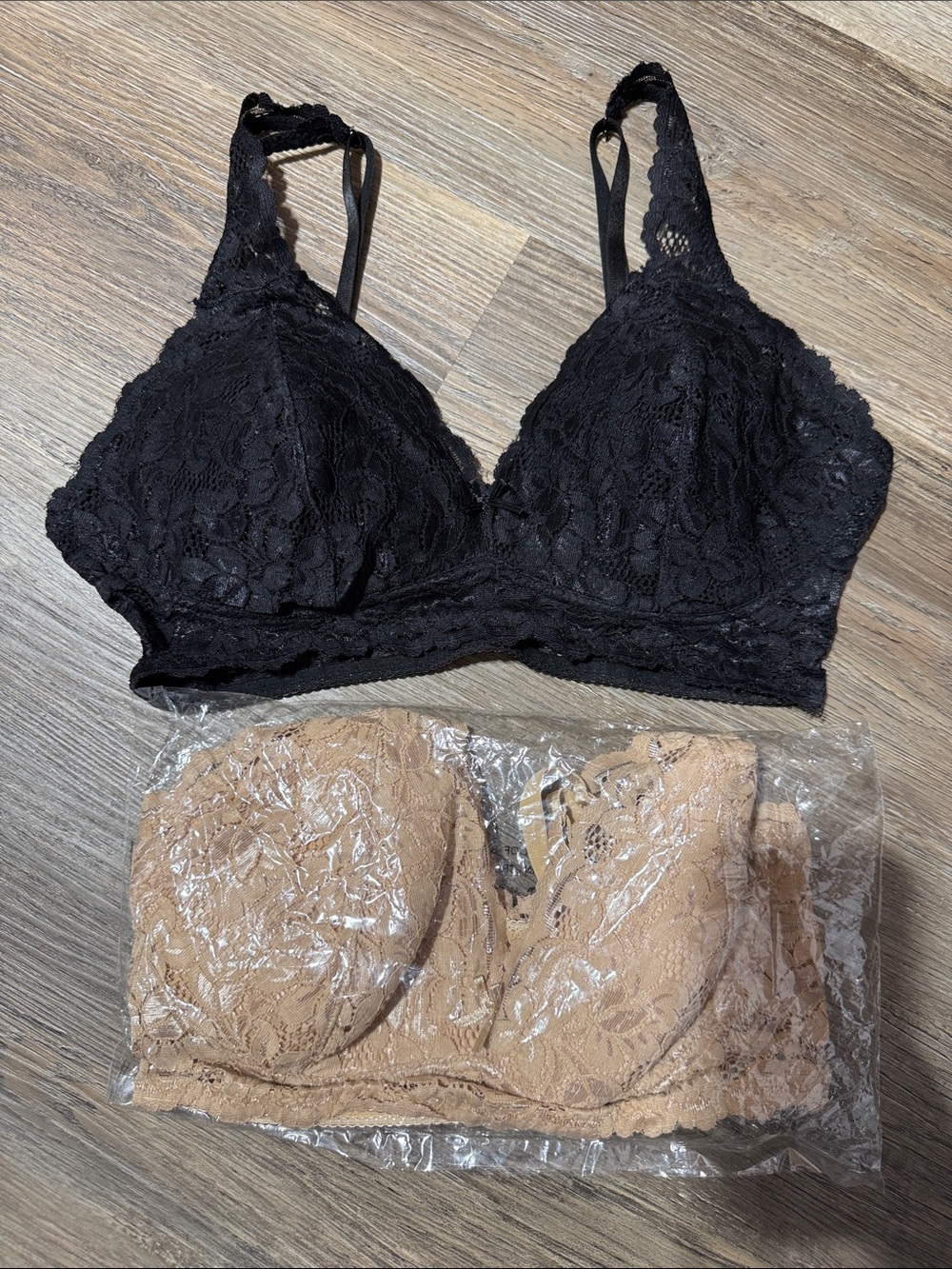 RHONDA SHEAR | Women's Lace Bra size Large TWO PACK